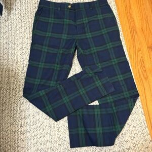 EUC black watch plaid holiday pants